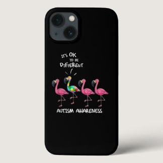 Autistic | It's Ok To Be Different Flamingo Puzzle iPhone 13 Case