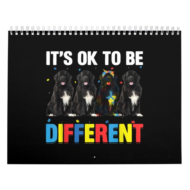 Autistic |It's Ok To Be Different Newfoundland Mom Calendar (Cover)