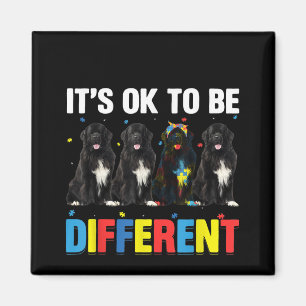 Autistic  It's Ok To Be Different Newfoundland Mom Magnet
