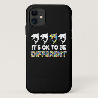 Autistic |It's Ok To Be Different Shark Silhouette iPhone 11 Case