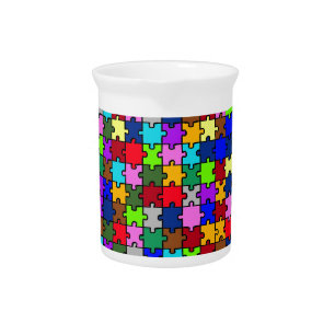 Autistic Jigsaw Beverage Pitcher