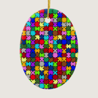 Autistic Jigsaw Ceramic Ornament
