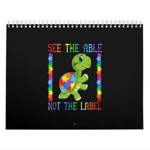 Autistic Kid Mom Turtle Fighter Autism Puzzle Calendar