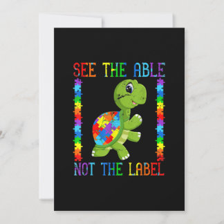 Autistic Kid Mom Turtle Fighter Autism Puzzle Thank You Card