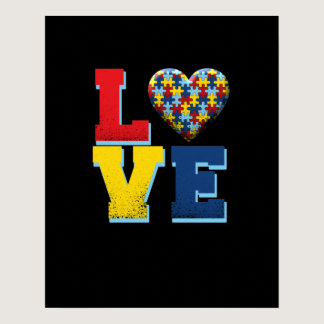 Autistic | Love Autism Puzzle Piece Poster