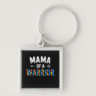 Autistic | Mama Of A Warrior Puzzle Piece Keychain