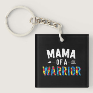 Autistic | Mama Of A Warrior Puzzle Piece Keychain