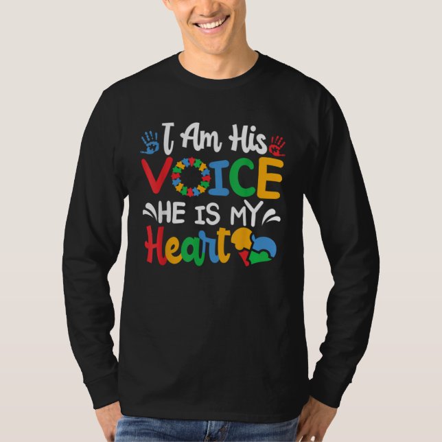 Autistic Mom Autistic Dad Autism Awareness Month M T-Shirt (Front)