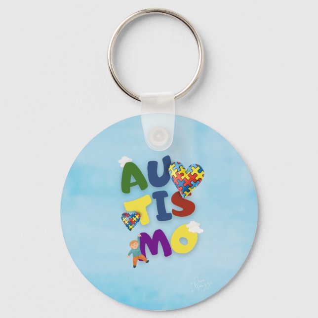 Autistic Mom Keychain (Front)