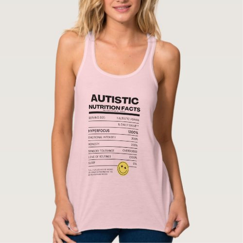 Autistic Nutrition Facts Tank Top