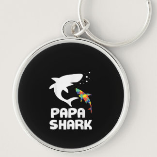 Autistic | Papa Shark Autism Awareness Keychain