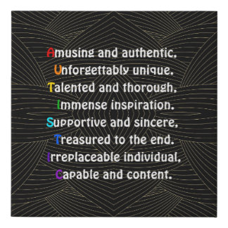 Autistic Poem Faux Canvas Print