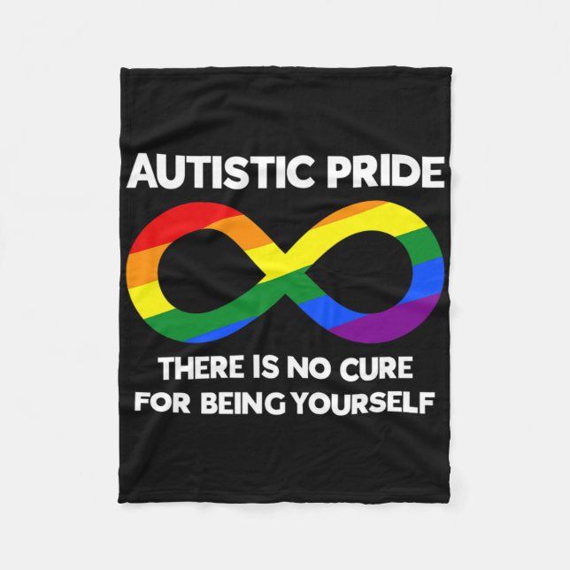 Autistic Pride - Autism Awareness - Rainbow Infini Fleece Blanket (Front)