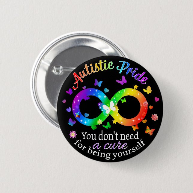 Autistic Pride Button (Front & Back)