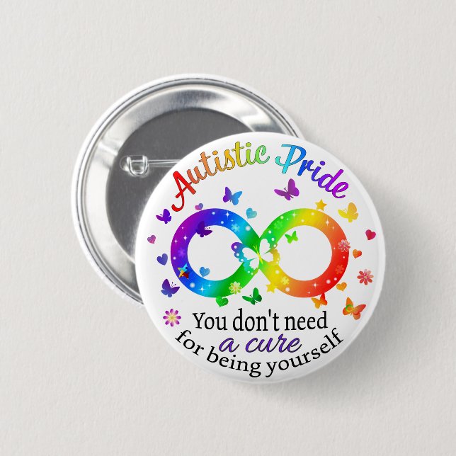Autistic Pride Button (Front & Back)