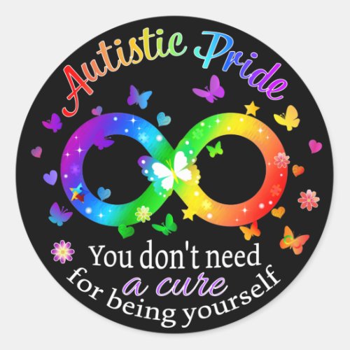 Autistic Pride Classic Round Sticker