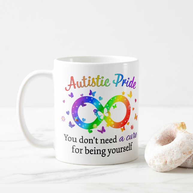 Autistic Pride Coffee Mug (With Donut)
