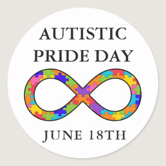 Autistic Pride Day June 18th Awareness Stickers