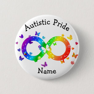 Autistic Pride Infinity Symbol Button