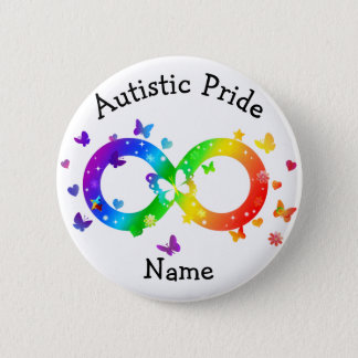 Autistic Pride Infinity Symbol Button