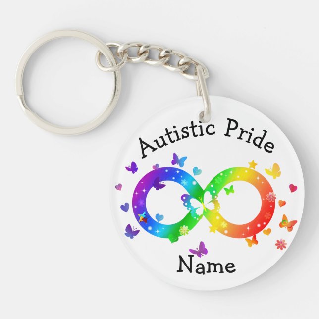 Autistic Pride Infinity Symbol Keychain (Front)