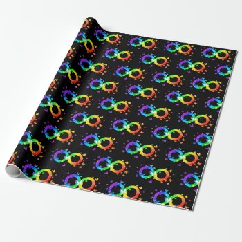 Autistic Pride Infinity Symbol Wrapping Paper by AutismSupportShop at Zazzle