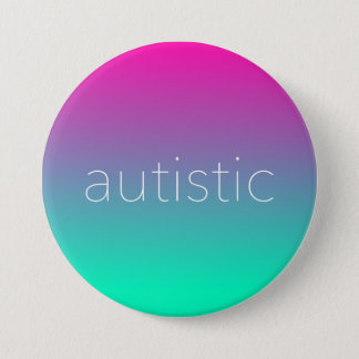 Autistic Pride - Magenta and Green Gradient Button