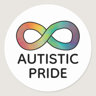 Autistic Pride Neurodiversity Acceptance Classic Round Sticker