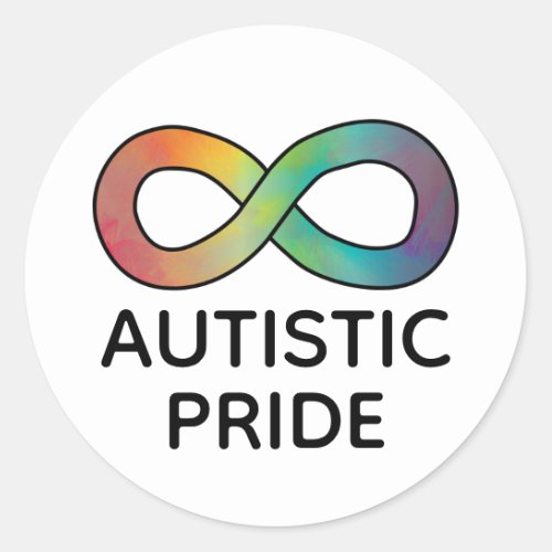 Autistic Pride Neurodiversity Acceptance Classic Round Sticker