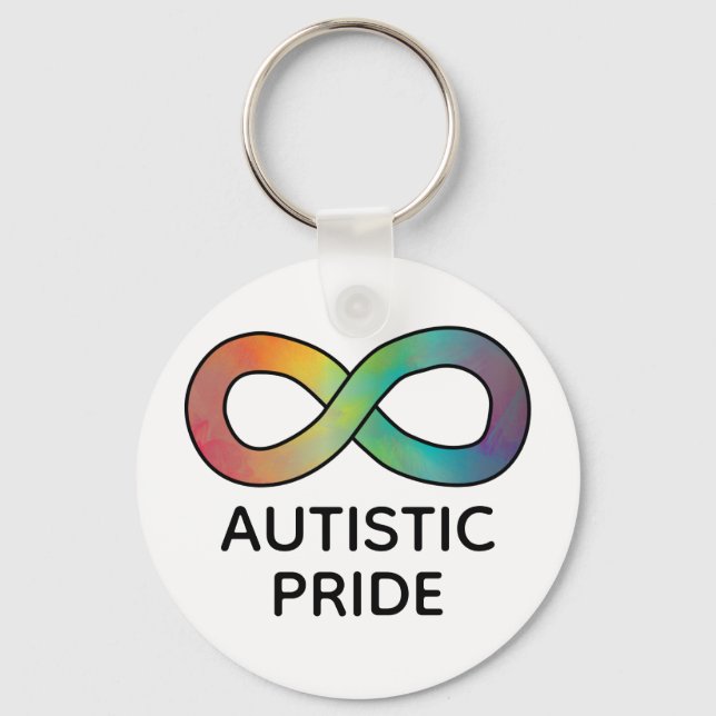 Autistic Pride Neurodiversity Acceptance Keychain (Front)