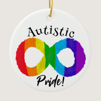 Autistic Pride Neurodiversity Autism Rainbow Ceramic Ornament