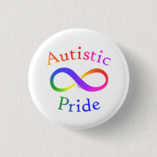 Autistic Pride Rainbow Infinity Button