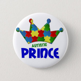 Autistic Prince 1 AUTISM Pinback Button
