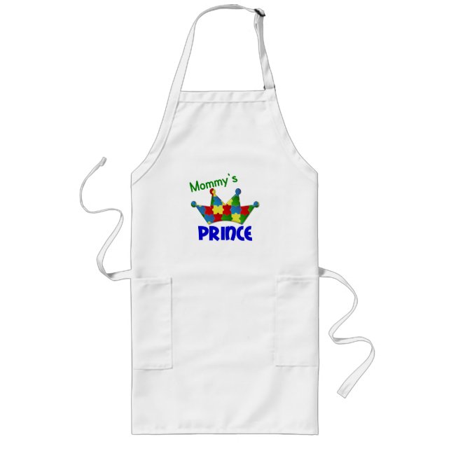 Autistic Prince 3 AUTISM T-Shirts & Apparel Long Apron (Front)
