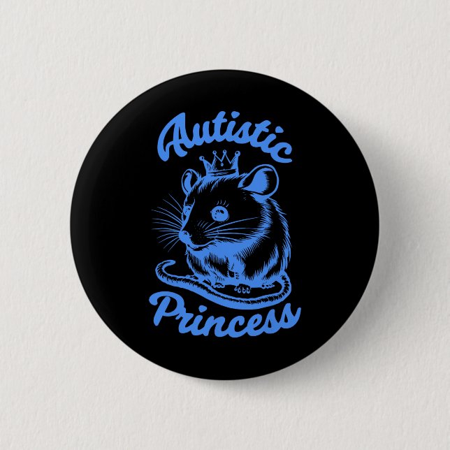 Autistic Princess Opossum 2  Button (Front)