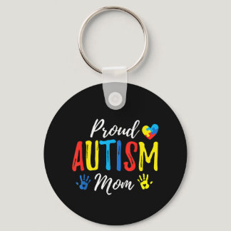 Autistic | Proud Autism Mom Puzzle Piece Keychain