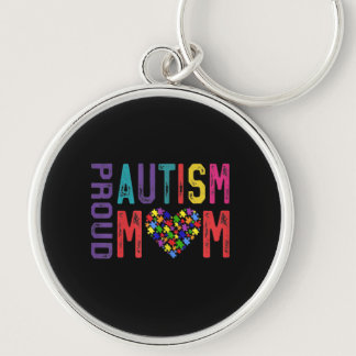 Autistic | Proud Autism Mom Puzzle Piece Keychain