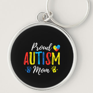 Autistic | Proud Autism Mom Puzzle Piece Keychain