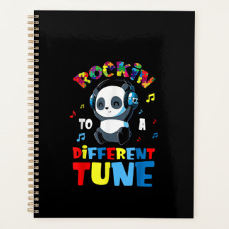 Autistic | Rockin To A Different Tune Cute Panda Planner