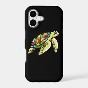 Autistic Sea Turtle Puzzle Piece Autism Awareness iPhone 17 Case