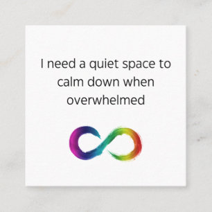 Autistic Sensory Needs Card- Quiet Calling Card