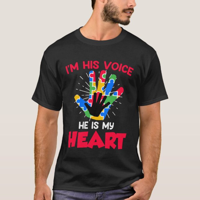 Autistic solidarity for autistic child Autism Awar T-Shirt (Front)