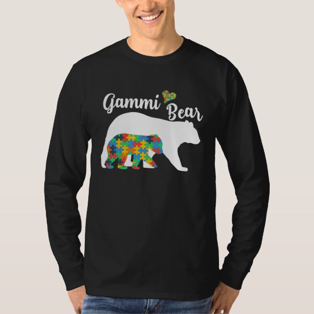 Autistic Support Autism Awareness Gammi Bear Mothe T-Shirt (Front)