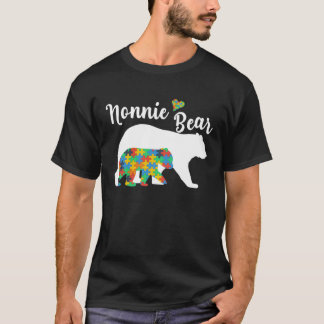 Autistic Support Autism Awareness Nonnie Bear Moth T-Shirt