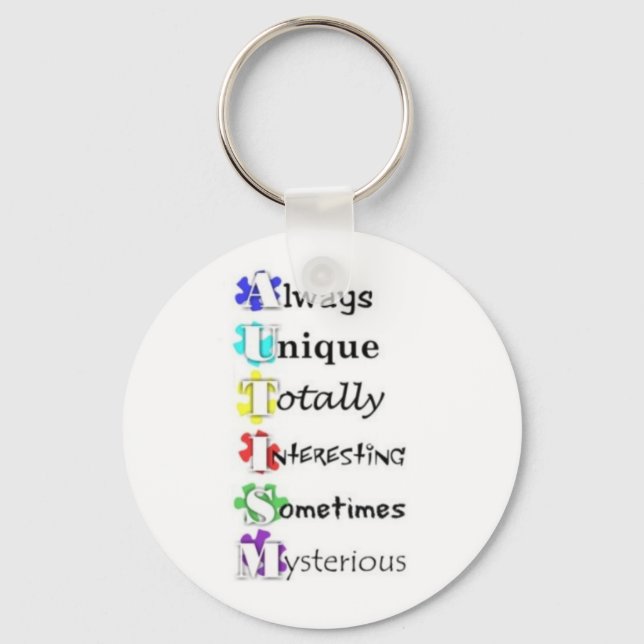 Autistic Traits Keychain (Front)