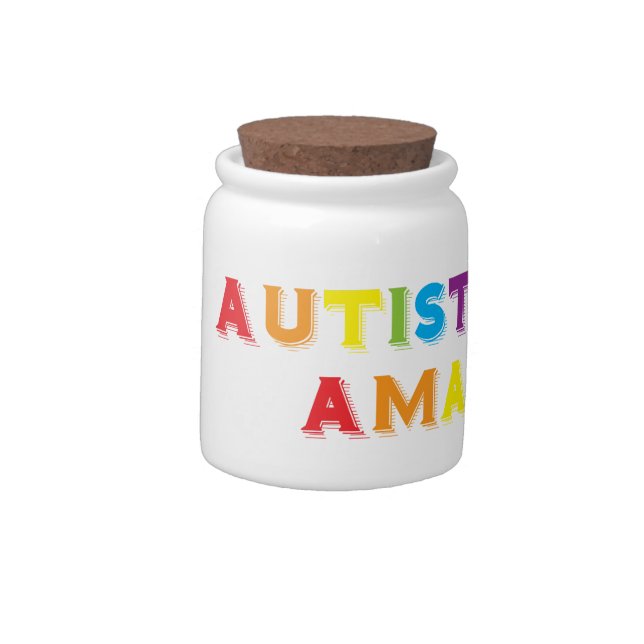 Autistically Amazing Candy Jar (Left)