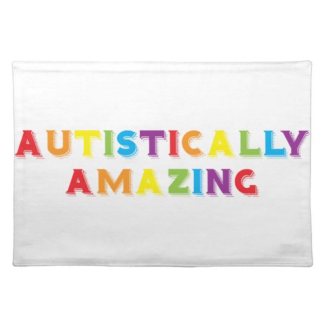 Autistically Amazing Cloth Placemat (Front)