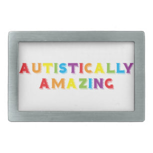 Autistically Amazing Rectangular Belt Buckle