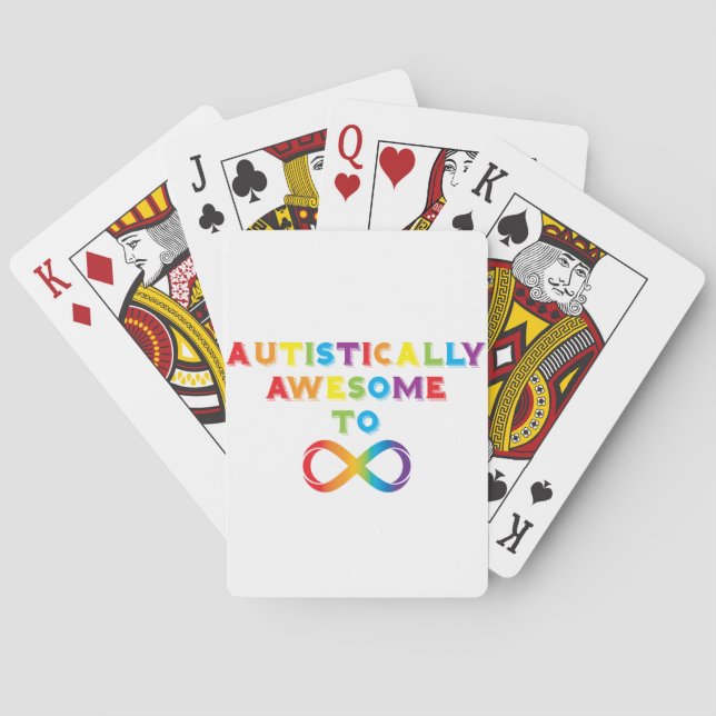 Autistically Awesome To Infinity Poker Cards (Back)