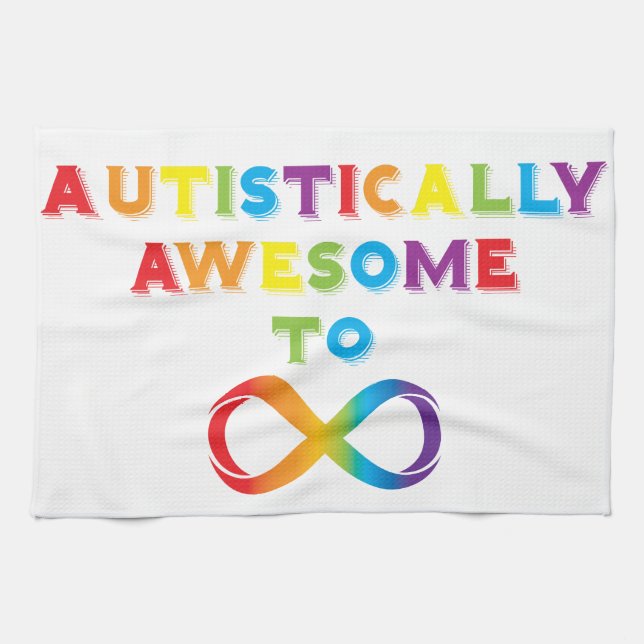 Autistically Awesome To Infinity Towel (Horizontal)
